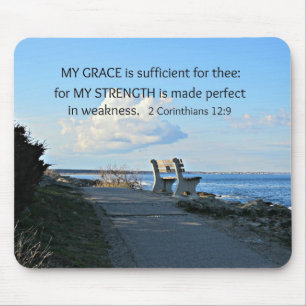 2 Corinthians 12:9 My Grace is sufficient ... Mouse Pad
