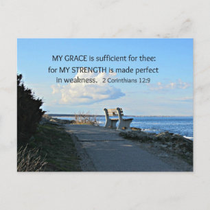 2 Corinthians 12:9 My Grace is sufficient ... Postcard
