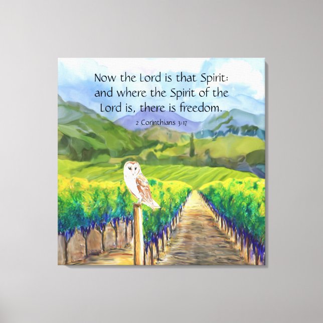 2 Corinthians 3:17 Canvas Print (Front)