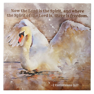 2 Corinthians 3:17 ...there is freedom Bible Verse Tile