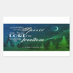 2 Corinthians 3:17 Where the spirit of the Lord is Sticker