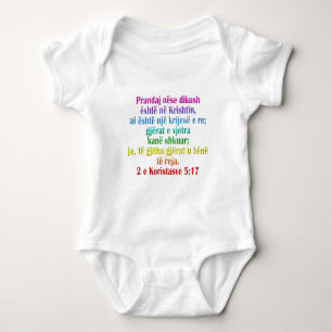 2 Corinthians 5:17 Albanian Baby Bodysuit