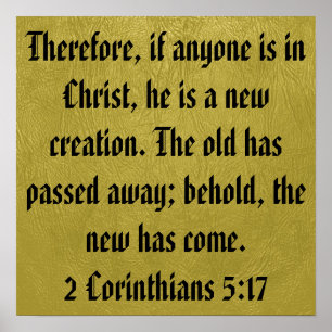 2 Corinthians 5:17 bible verse poster