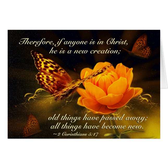 2 Corinthians 5:17 If anyone is in Christ, Card (Front Horizontal)