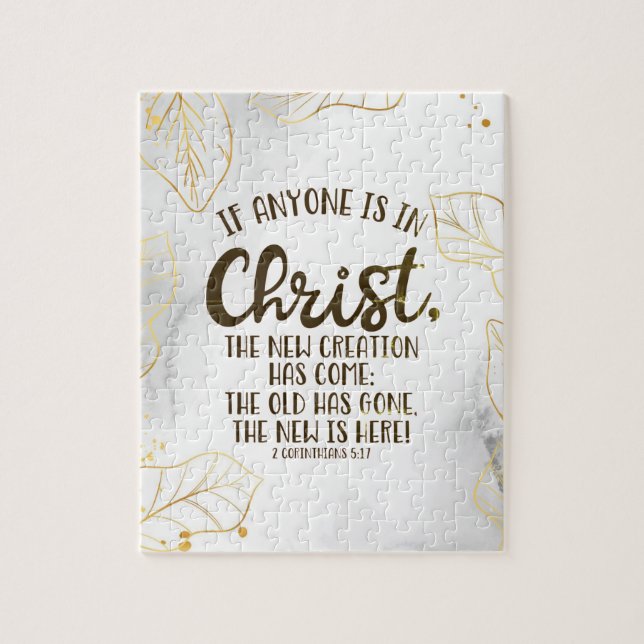 2 Corinthians 5:17 If Anyone is in Christ Jigsaw Puzzle (Vertical)