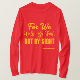 2 Corinthians 5:7 Bible Verse KJV Quote Men's T-Shirt