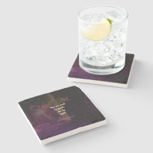 2 Corinthians 5:7 Bible Verse Quote About Faith Stone Coaster
