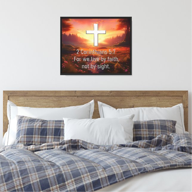 2 Corinthians 5:7 Canvas Print (Insitu(Bedroom))