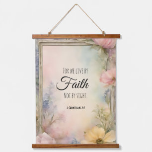 2 Corinthians 5:7 Christian Bible Verse Art Hanging Tapestry