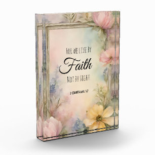 2 Corinthians 5:7 Christian Bible Verse Art Photo Block