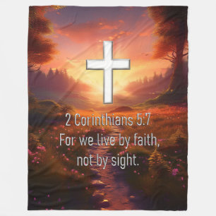 2 Corinthians 5:7 Fleece Blanket