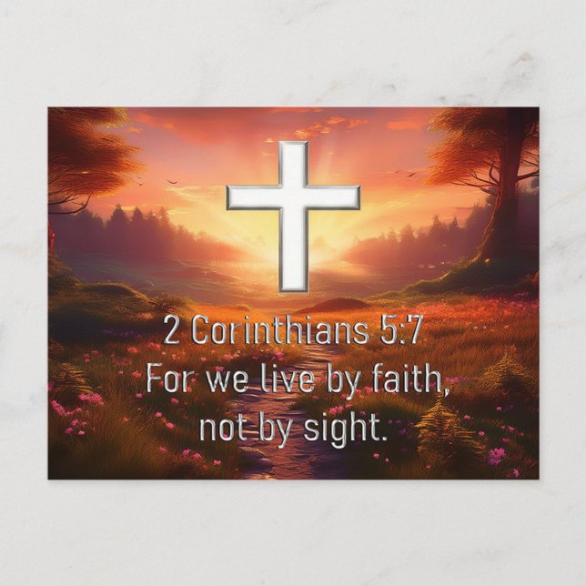 2 Corinthians 5:7 Postcard (Front)