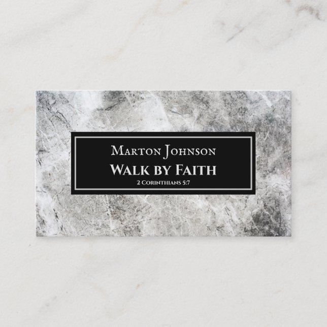 2 Corinthians 5:7 Walk by Faith Bible Verse Business Card (Front)
