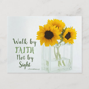 2 Corinthians 5:7 Walk by Faith not by Sight Postcard