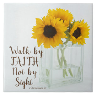 2 Corinthians 5:7 Walk by Faith not by Sight Tile