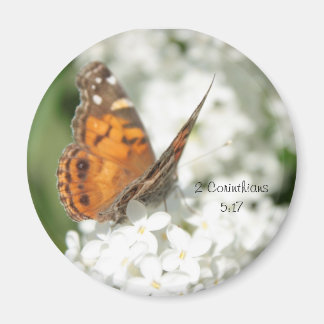 2 Corinthiens 5:17 Papillon Lilac Magnet