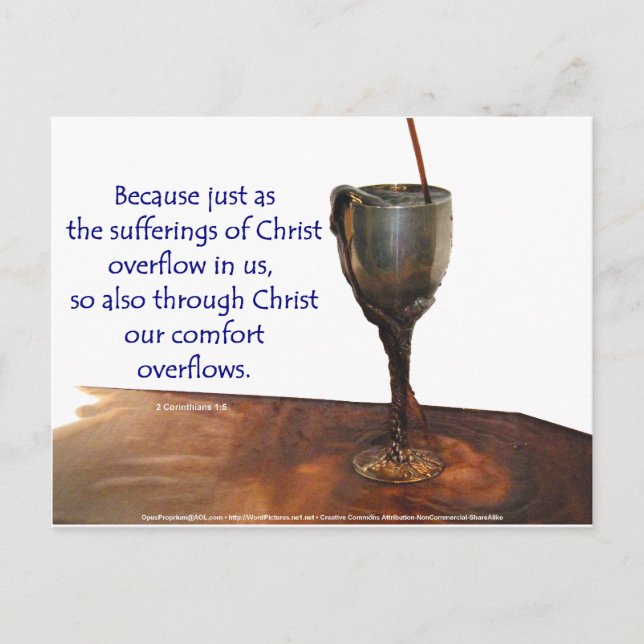 2 Corithians Overflowing Chalice / Suffering Postcard (Front)
