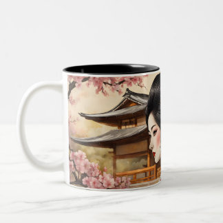 2 Couleurs 11oz Accent Café Mug, 11oz tasse de café, Japon co
