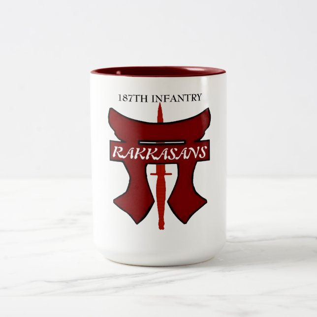 2 Couleurs 187TH TASSE de l'INFANTERIE RAKKASANS (Centre)