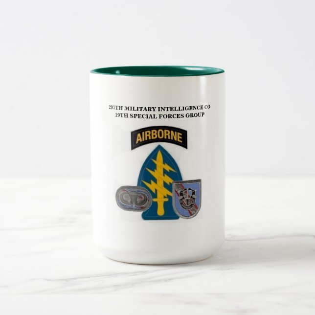 2 Couleurs 297TH TASSE de SOCIÉTÉ d'INTELLIGENCE MILITAIRE (Centre)