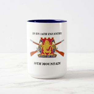 2 Couleurs 2ème TASSE de MONTAGNE de 14ème INFANTERIE de