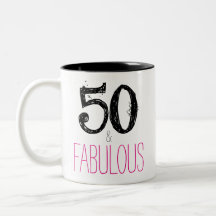 50 et tasse fabuleuse d'anniversaire