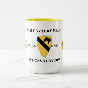 2 Couleurs 5ème TASSE de division de CAVALERIE de RÉGIMENT 