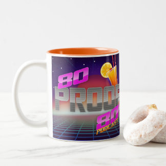 2 Couleurs 80 tasse de logo Podcast de preuve par 80s
