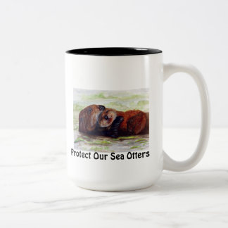 2 Couleurs Amis de la tasse de loutre de mer