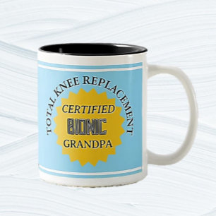 2 Couleurs Amusant ! Tasse de remplacement du genou bionique