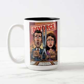 2 Couleurs Annonce de divorce sur tasse
