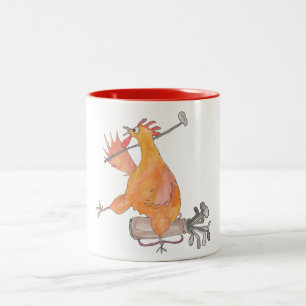 2 Couleurs Antérieur ! Tasse jouante au golf de poulet