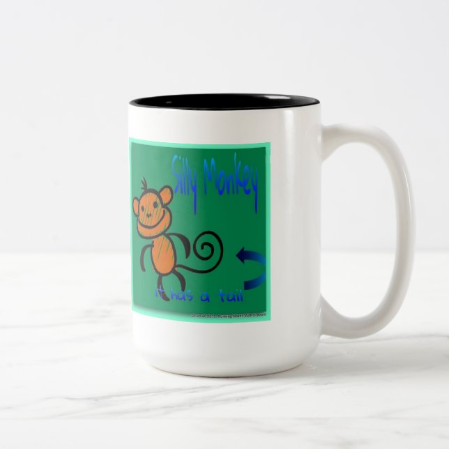 2 Couleurs Aucune queue ? Pas un singe - tasse (Droit)