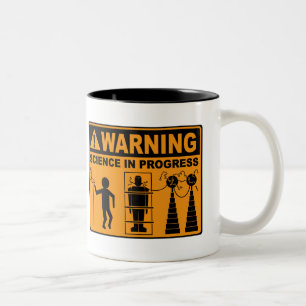 2 Couleurs Avertissement ! © en cours de la Science : Tasse
