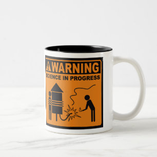 2 Couleurs Avertissement ! Tasse de café en cours de © de l