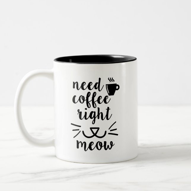 2 Couleurs Ayez besoin du cadeau droit de chat de tasse de (Gauche)