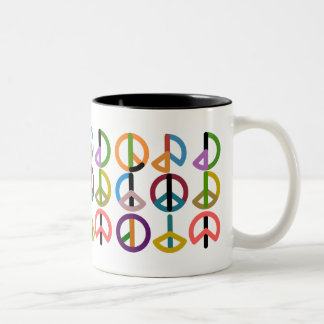 2 Couleurs Battement/noir de paix tasse à deux tons de 325 ml