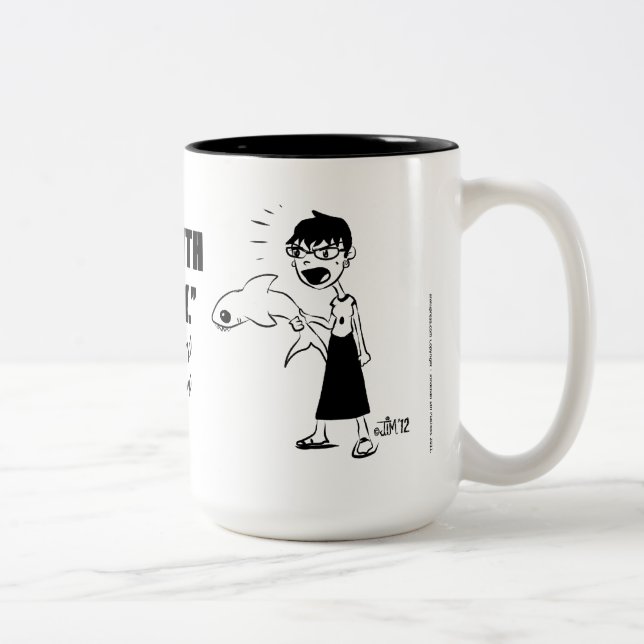 2 Couleurs Battement quelqu'un avec une tasse de requin de (Droit)