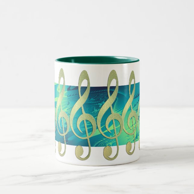 2 Couleurs Belle tasse de clef triple d'or (Centre)