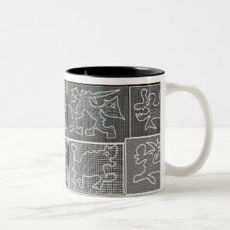 2 Couleurs bêtes de la tasse quatre