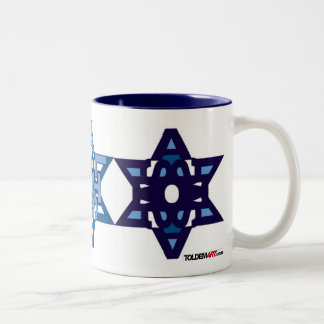 2 Couleurs Blanc de tasse de SHALOM