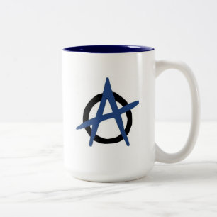 2 Couleurs Bleu de tasse d'anarchie