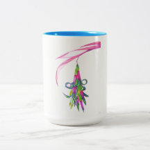 Bleu d'usine d'amitié tasse à deux tons de 15