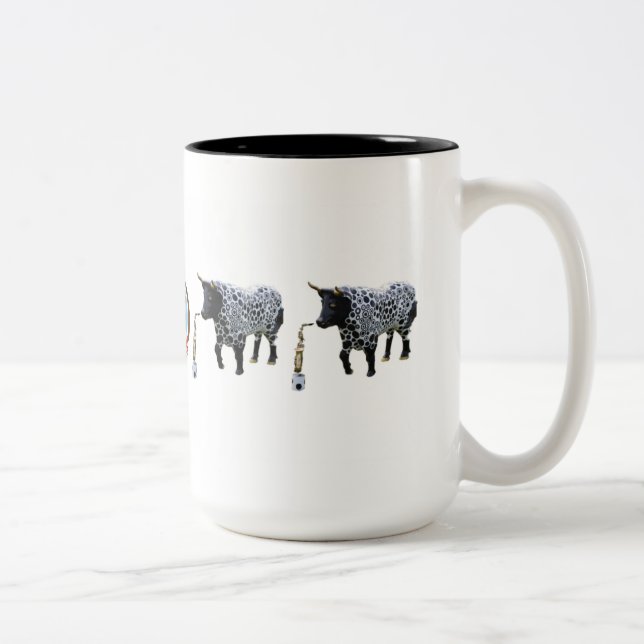 2 Couleurs "Boeuf bariolé de Billy" tasse de 15 onces (Droit)