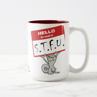 2 Couleurs Bonjour mon nom est tasse mousseuse de S.T.F.U.