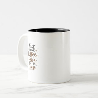2 Couleurs Cadeau de tasse de café à typographie moderne