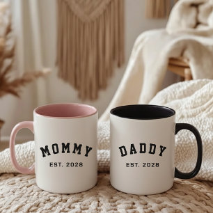 2 Couleurs Cadeau de tasse personnalisé pour parents modernes