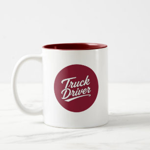 2 Couleurs Cadeau Tasse Café Typographie Script pour Chauffeu