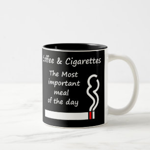 2 Couleurs Café et tasse de cigarettes