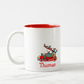 2 Couleurs Camion de pompiers avec la tasse d'enfants